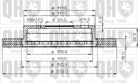 Quinton Hazell BDC3609 - Тормозной диск autospares.lv