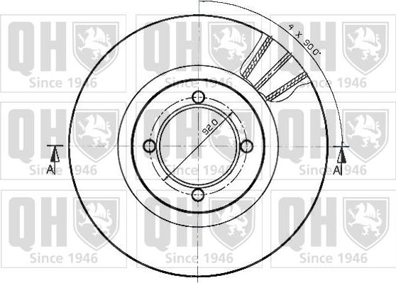 Quinton Hazell BDC3610 - Тормозной диск autospares.lv