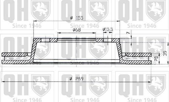 Quinton Hazell BDC3634 - Тормозной диск autospares.lv