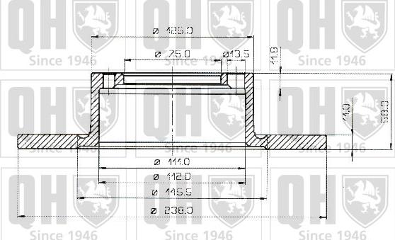 Quinton Hazell BDC3141 - Тормозной диск autospares.lv