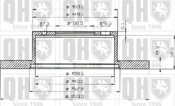 Quinton Hazell BDC3122 - Тормозной диск autospares.lv