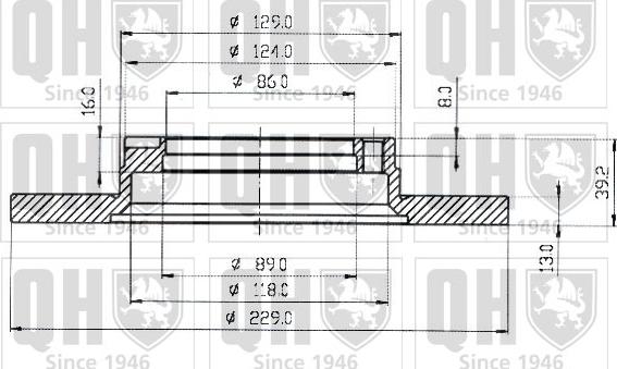 Quinton Hazell BDC3176 - Тормозной диск autospares.lv