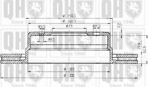 Quinton Hazell BDC3847 - Тормозной диск autospares.lv