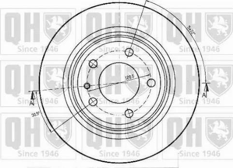 Quinton Hazell BDC3847 - Тормозной диск autospares.lv