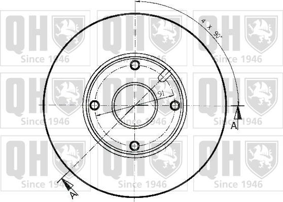 Quinton Hazell BDC3850 - Тормозной диск autospares.lv