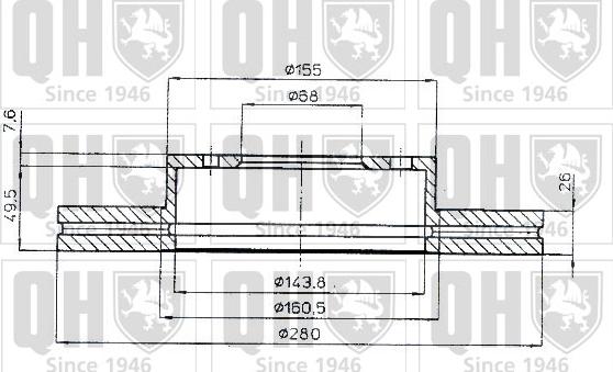 Quinton Hazell BDC3811 - Тормозной диск autospares.lv