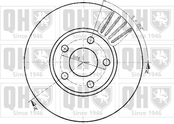 Quinton Hazell BDC3825 - Тормозной диск autospares.lv