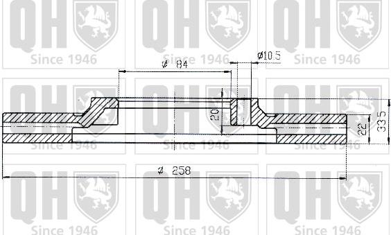 Quinton Hazell BDC3823 - Тормозной диск autospares.lv