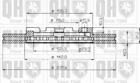 Quinton Hazell BDC3359 - Тормозной диск autospares.lv