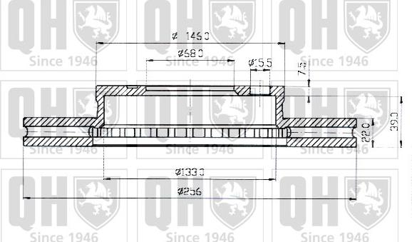 Quinton Hazell BDC3317 - Тормозной диск autospares.lv