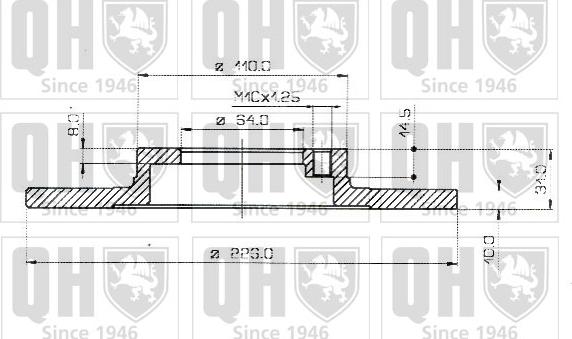 Quinton Hazell BDC3334 - Тормозной диск autospares.lv