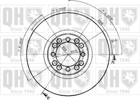 Quinton Hazell BDC3330 - Тормозной диск autospares.lv