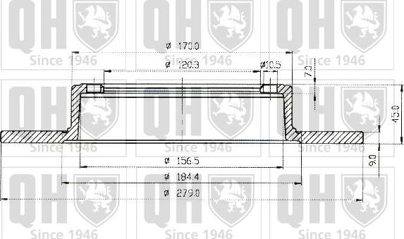 Quinton Hazell BDC3200 - Тормозной диск autospares.lv