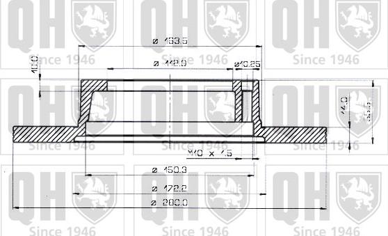 Quinton Hazell BDC3283 - Тормозной диск autospares.lv