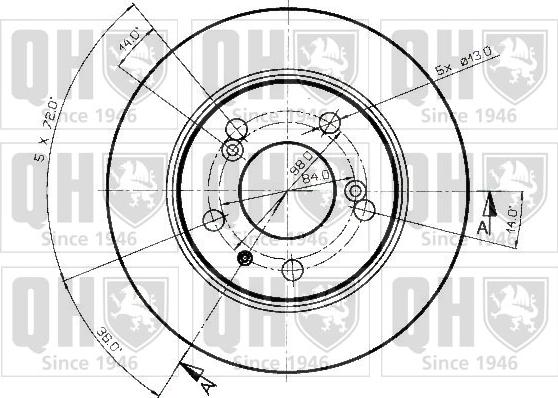 Quinton Hazell BDC3274 - Тормозной диск autospares.lv