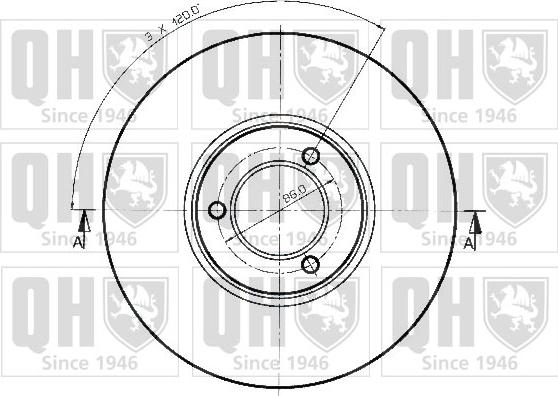 Quinton Hazell BDC3276 - Тормозной диск autospares.lv