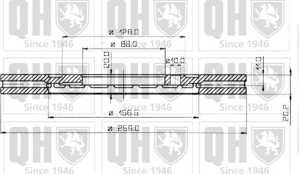 Quinton Hazell BDC3747 - Тормозной диск autospares.lv