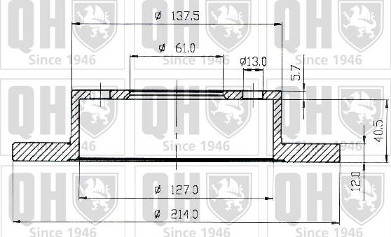 Quinton Hazell BDC3753 - Тормозной диск autospares.lv