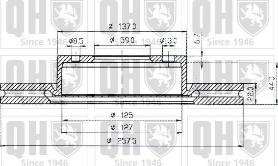 Quinton Hazell BDC3731 - Тормозной диск autospares.lv