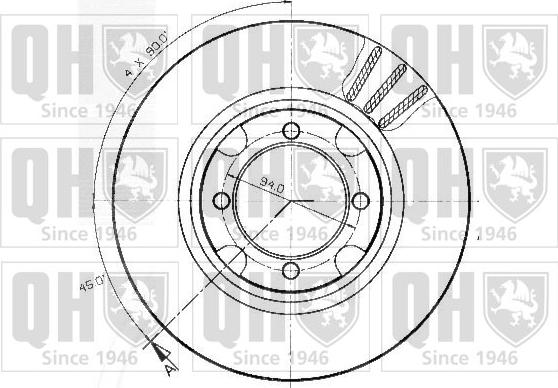 Quinton Hazell BDC3733 - Тормозной диск autospares.lv