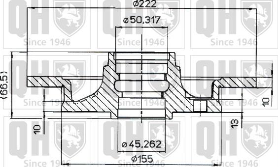 Quinton Hazell BDC3732 - Тормозной диск autospares.lv