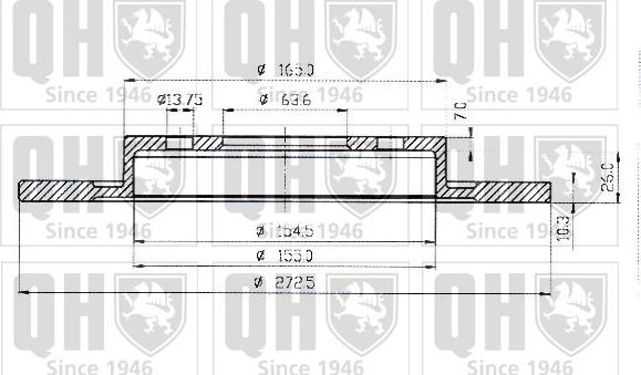 Quinton Hazell BDC3729 - Тормозной диск autospares.lv