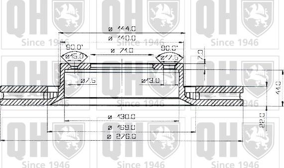 Quinton Hazell BDC3724 - Тормозной диск autospares.lv