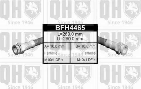 Quinton Hazell BFH4465 - Тормозной шланг autospares.lv
