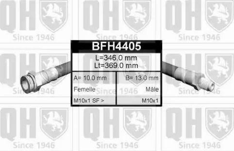 Quinton Hazell BFH4405 - Тормозной шланг autospares.lv