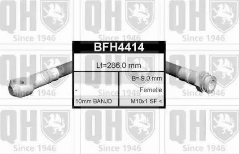 Quinton Hazell BFH4414 - Тормозной шланг autospares.lv