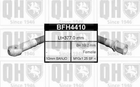 Quinton Hazell BFH4410 - Тормозной шланг autospares.lv