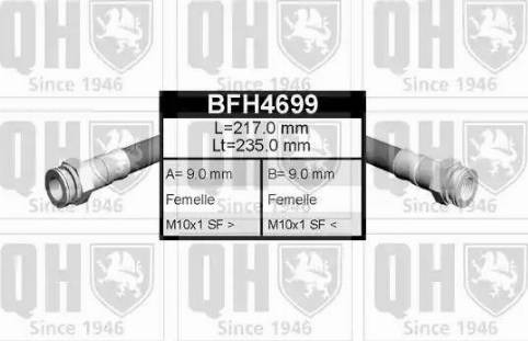 Quinton Hazell BFH4699 - Тормозной шланг autospares.lv