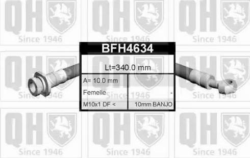 Quinton Hazell BFH4634 - Тормозной шланг autospares.lv