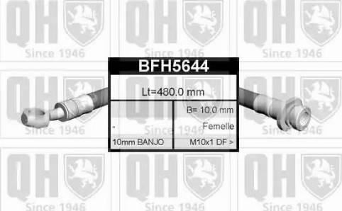 Quinton Hazell BFH5644 - Тормозной шланг autospares.lv