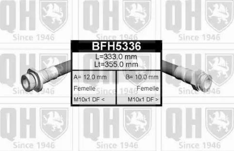 Quinton Hazell BFH5336 - Тормозной шланг autospares.lv