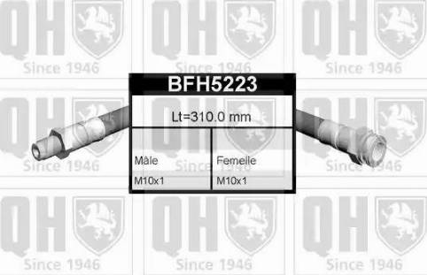 Quinton Hazell BFH5223 - Тормозной шланг autospares.lv