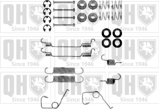 Quinton Hazell BFK287 - Комплектующие, барабанный тормозной механизм autospares.lv