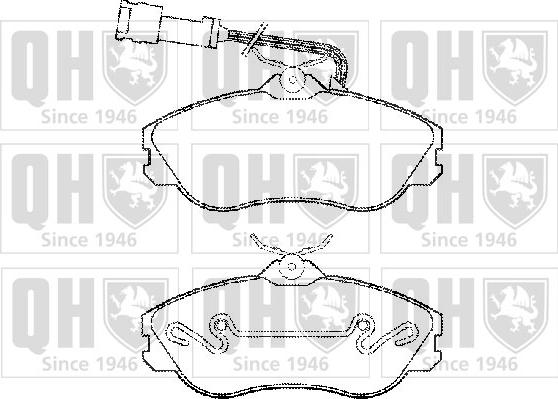 Quinton Hazell BP958 - Тормозные колодки, дисковые, комплект autospares.lv