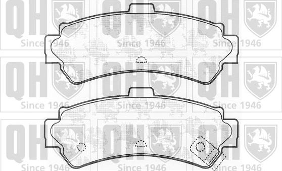 Quinton Hazell BP961 - Тормозные колодки, дисковые, комплект autospares.lv