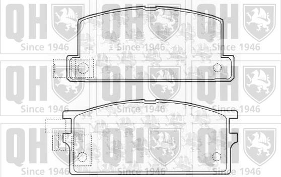 Quinton Hazell BP444 - Тормозные колодки, дисковые, комплект autospares.lv