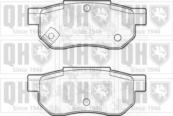 Quinton Hazell BP448 - Тормозные колодки, дисковые, комплект autospares.lv