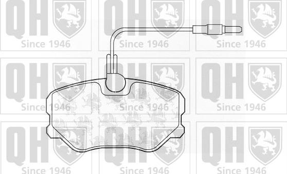 Quinton Hazell BP455 - Тормозные колодки, дисковые, комплект autospares.lv
