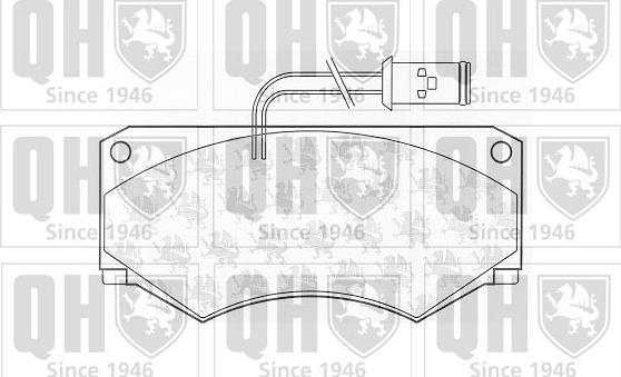 Quinton Hazell BP461 - Тормозные колодки, дисковые, комплект autospares.lv