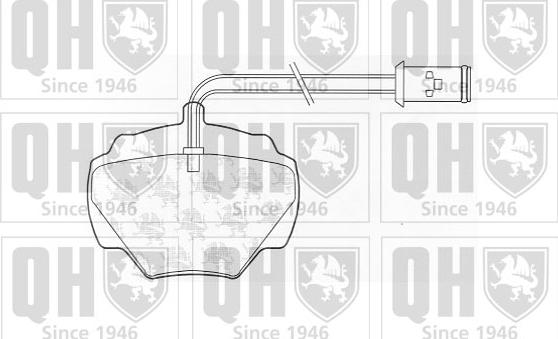 Quinton Hazell BP414 - Тормозные колодки, дисковые, комплект autospares.lv