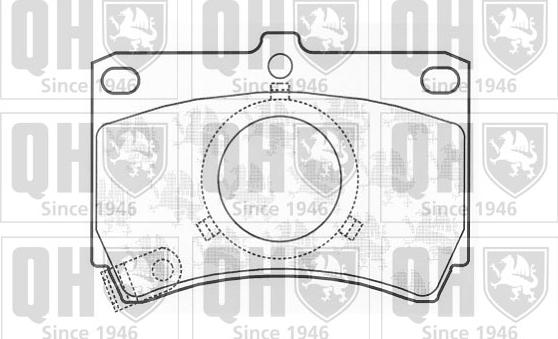 Quinton Hazell BP416 - Тормозные колодки, дисковые, комплект autospares.lv