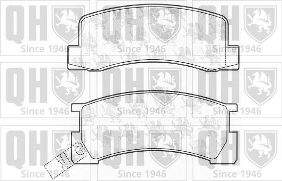 Quinton Hazell BP488 - Тормозные колодки, дисковые, комплект autospares.lv