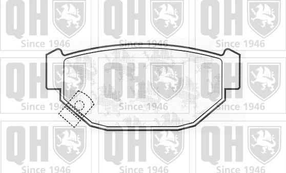 Quinton Hazell BP479 - Тормозные колодки, дисковые, комплект autospares.lv