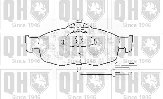 Quinton Hazell BP599 - Тормозные колодки, дисковые, комплект autospares.lv