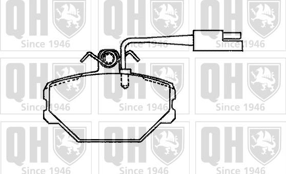 Quinton Hazell BP596 - Тормозные колодки, дисковые, комплект autospares.lv