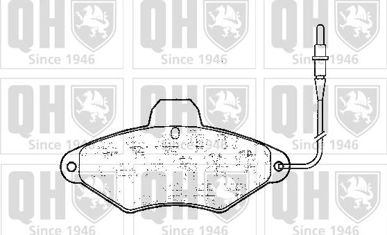 Quinton Hazell BP597 - Тормозные колодки, дисковые, комплект autospares.lv